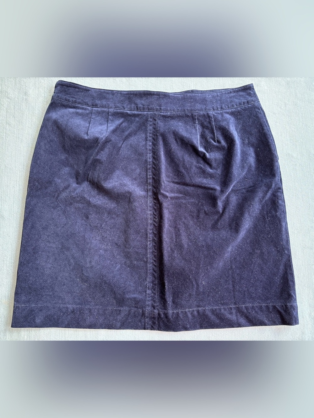 Talbots Navy Blue Corduroy Skirt with Tag 16